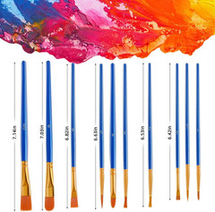 20 Pcs Paint Brushes Painting Brush for Acrylic Oil Watercolor Flat and round Pa