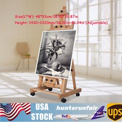 Adjustable Large Artist Painters Wood Table Easel Floor Stand Display Art Sketch
