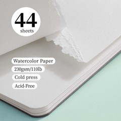 3.1×3.1 Inch 110lb/230gsm ColdPressed Watercolor Journal Pad 44 Sheet 2 PCS