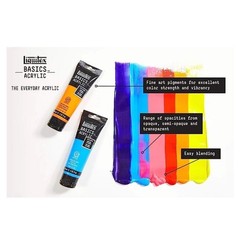 Liquitex BASICS Acrylic Paint, 250ml (8.5-oz) Tube, Cadmium Orange Hue