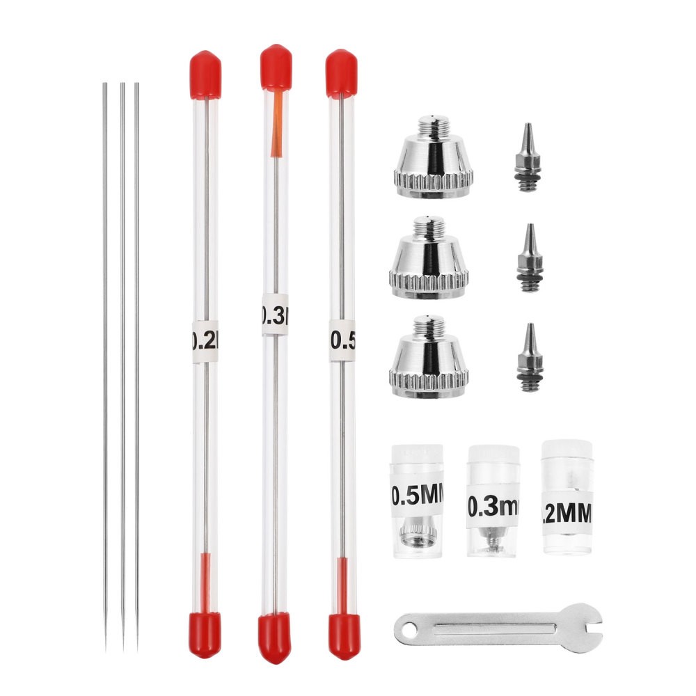 1 Set/10PCS Airbrush Needle and Nozzle Replacement Airbrush Repair Supply