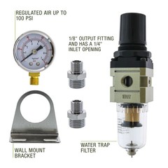 HD AIR PRESSURE REGULATOR Airbrush Compressor Gauge Water Trap Moisture Filter
