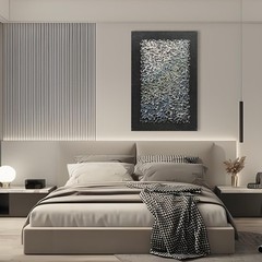 Art Hand Painted Black Minimalist Art Oil Painting Modern Abstract Art Oil Pa…