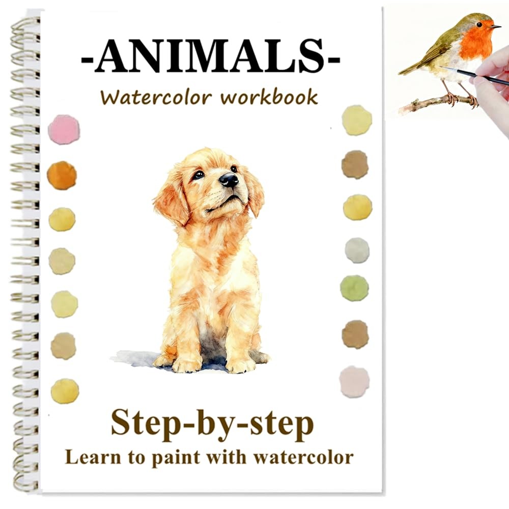 Topaliving Watercolor Workbooks Sketches Beginner Friendly Water Coloring Book