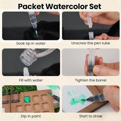 Mini Watercolor Kit Travel Pocket Artist Set Portable for Painters Picture APK