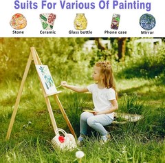 Colorful Stain Glass Paint Set 9.6 Fl Oz (Pack of 1), 0.4 24)