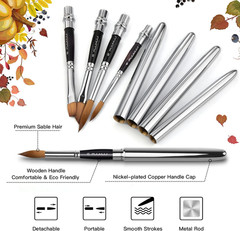 Sable Travel Watercolor Brushes, 4Pcs Kolinsky Sable Watercolor Travel Brushes