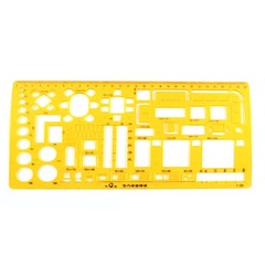 Architect Interior Design 29cm Measure Geometric Drafting Drawing Template Ruler