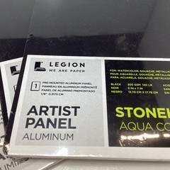 Lot of 3 Legion Stonehenge Aqua Coldpress Aluminum Artist Panel Black 5″x7″