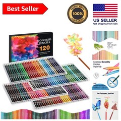 120 Richly Pigmented Colored Pencils for Artists – Smooth, Fade-Resistant & Safe