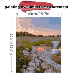 JYXSJYYD Paint by Numbers Kit for Adults Beginner,Sea of Flowers Paint PB358-1