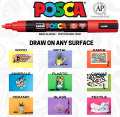 💥NIB💥 Uni POSCA PC-3ML Water-Based Paint Markers 8-Color Set [GLITTER COLORS]