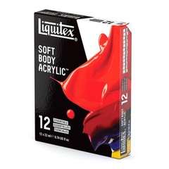 Liquitex Professional Soft Body Acrylic 8.88 Fl Oz (Pack of 1), 12 Colors
