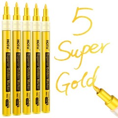HOTU 5 Pack Super Gold Paint Markers – 5 Count (Pack of 1),