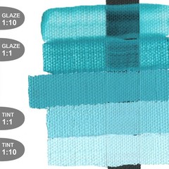Cobalt Teal Fluid Acrylic Paint SemiOpaque Professional 4 Oz Bottle