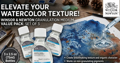 Winsor & Newton Watercolor Granulation Medium 2.5 oz Set of 3