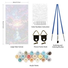 Paint by Numbers for Adults, Tropical Starry Sky Landscape DIY Acrylic Painti…