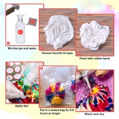 Tie Dye Kit 32 Colors 80ML Bottles Kids Adults Handmade Party PATIFEED Colours