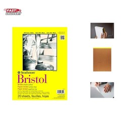 300 Series Bristol Paper Pad, Smooth, Tape Bound, 9×12 inches, 20 Sheets 100l…