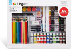 Ultimate Series 175 Piece Mixed Media Art Set, Colored Pencils, Oil Pastels, Acr