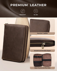Mechanical Pencil Set with Leather Bag 30 Count, Drawing Pencils 0.5, 0.7, 0.9MM