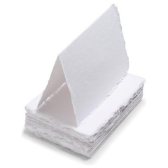 Wanderings Handmade Deckle Edge Tent Cards – Folded to 2″ x 3.5″ – 1