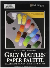 50 Sheets Grey Matters Paper Palette 9×12 for Paint Mixing & Art Projects