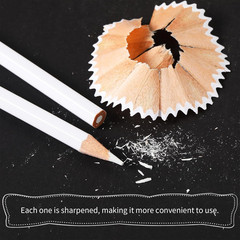 48 Pcs White Fabric Pencils for Sewing White Colored Chalk Pencils Water Soluble