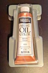 New Vintage 1980’s Liquitex Artist Oil Color Metallic COPPER #303 tube 1.25 Oz.