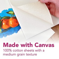 300 Series, Canvas Pad, 9×12 inch, 10 Sheets – Triple Primed, 100% Cotton Can…