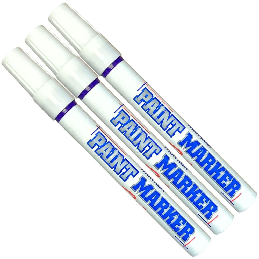 Paint Markers Oil-based Pen Permanent Waterproof 1 Count (Pack of 3), Purple