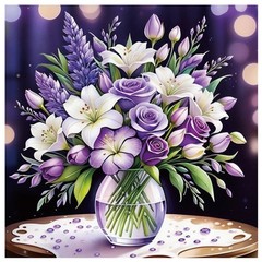Diamond Painting Kits for Adults, Flower Diamond Art Kits for Beginners, 5D DIY