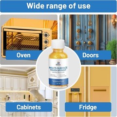 Liquid Gold Leaf Paint High Gloss Multi Surface Rich Gold Paint for Metal, Wo…
