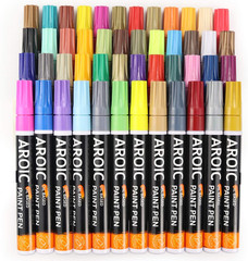 48 Pack Oil-Based Paint Markers Medium Tip – Low Odor Rock Painting Pens for Woo