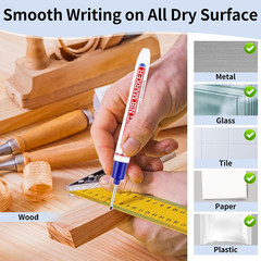 15 Pcs Long Nib Marker, 20 Mm Long Head Deep Hole Marker Pens, Fine Nose Tip Dee