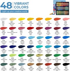 Paul Rubens Oil Pastels Set – 48 Vibrant Colors, Ultra-Soft and Creamy Texture,