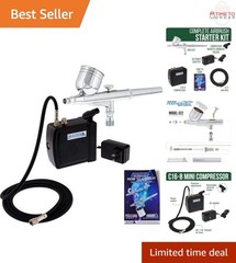 Airbrush Kit Mini Compressor Gravity Feed for Nail Art Model Cars Crafts