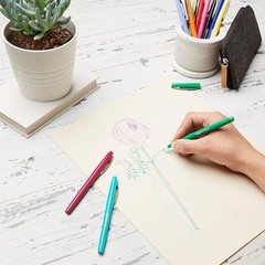 Amazon Basics Felt Tip Marker Pens, Versatile for Writing, Drawing, and Journali