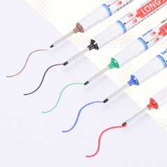 8Pcs Long Head Deep Hole Marker Pens (Black, Red, Green, Brown)