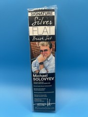 Michael Solovyev Signature Silver Flat Watercolor Brush Set-2 Brushes #4 & #6