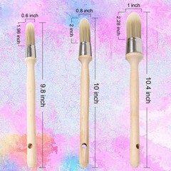 Trim Painting Tool, 3 Packs with 0.6Inch, 0.75Inch, 1Inch Small Paint Brushes…