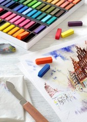 24 PCS Creative Studio Soft Pastel Mini Sticks 1.25 Vivid Colors Art Craft