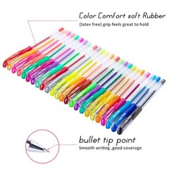 Glitter Pens Colored Fine Tip Markers with 40% More Ink for Adult Coloring Bo…