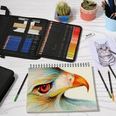 145 PCS Artist Drawing and Art Supply Kit with Graphite Pencils Gift Box