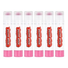 Solid Tempera Paints 6Pcs, Washable Paint Sticks Paint Pens Light Pink