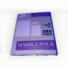 NEW Original Art By U Marble Pour Kit With 2 Textured Abstract Canvases
