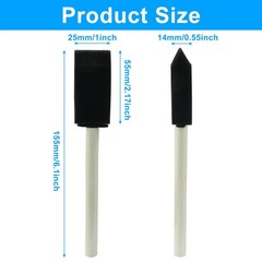 Foam Paint Brushes with Wooden Handle Sponge Painting Brush Set