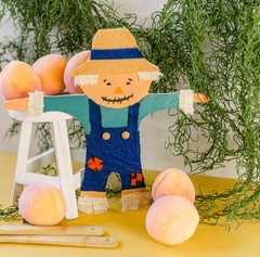 Scarecrow Wood Cutout 12″x13″, Unfinished, for Autumn Decor/Crafts | Woodpeckers