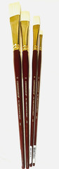 Artist Paint Brushes new set of 6/Rounds, 3 Filberts, & 4 Brights. Pure Syn. 13