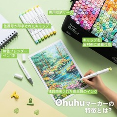 Ohuhu Brush Marker Pen, 320 Colors, Fine Point, Honolulu B Series